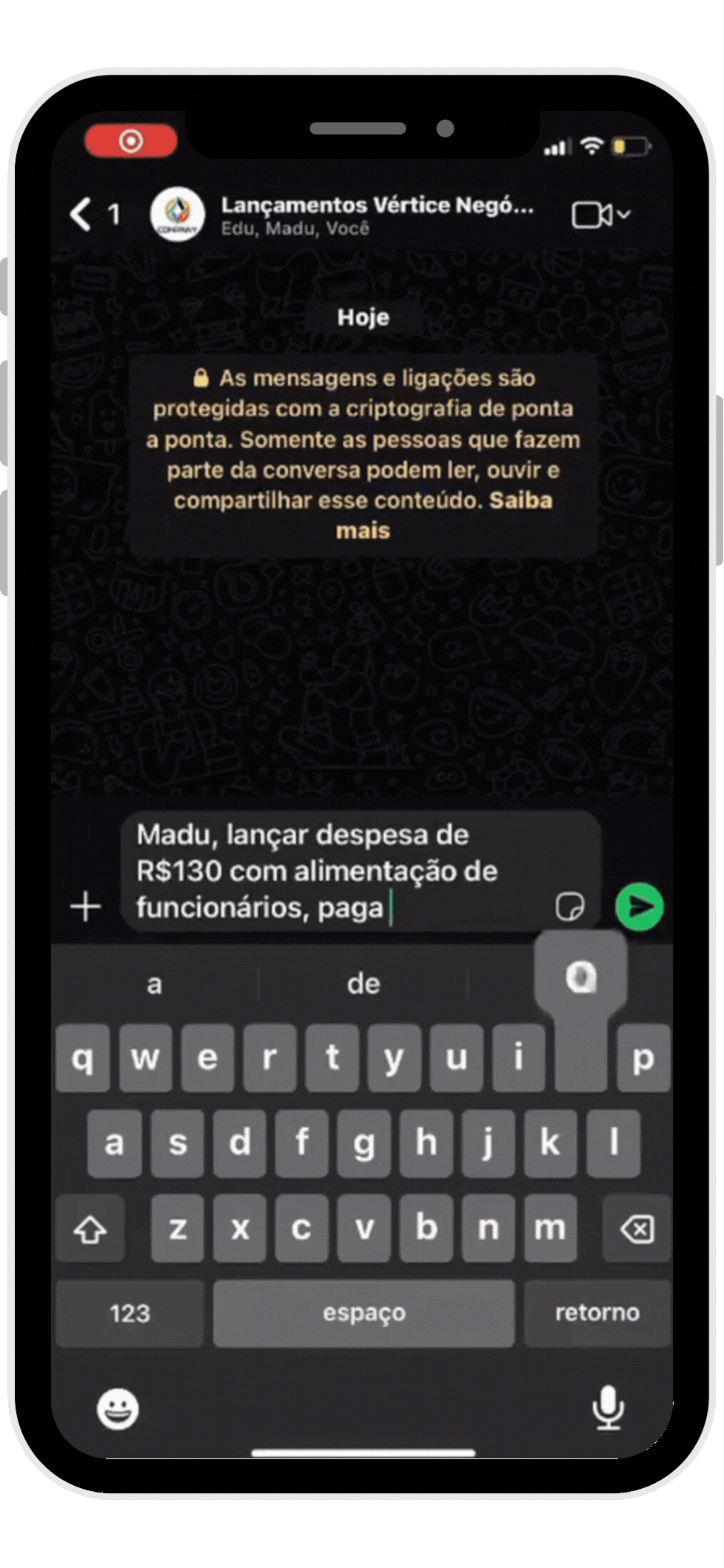 Demonstração do Celular